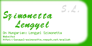 szimonetta lengyel business card